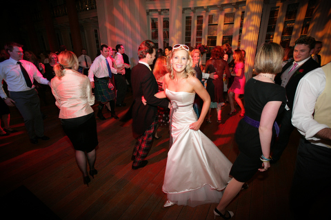 Bride and Groom dancing ceilidh firstlightweddings.co.uk